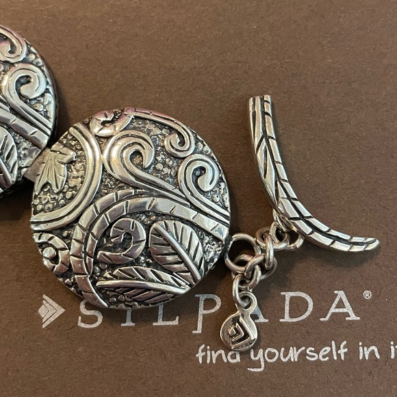 Silpada Ancient Scrolls Sterling Silver Bracelet B2092 - Picture 12 of 16